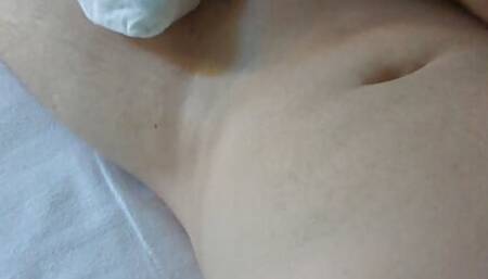Quickly jerking off before work