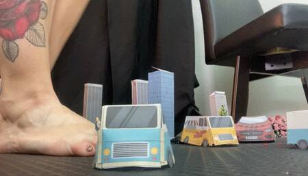 Giantess Destroying Car