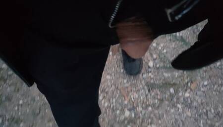 Through the park with my flabby cock out of my pants