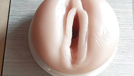 Watch me under my balls when i fuck my fleshlight
