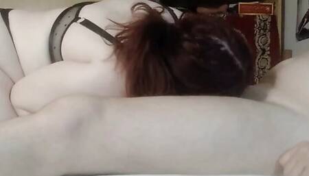 BBW girl throating her Master so hard she has huge floppy snots