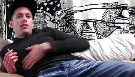 Slim Tattooed Amateur Straight Guy Joshua Masturbating