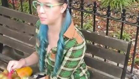 CARNEDELMERCADO - Super Latina Blue Maria Takes It Hard From Behind