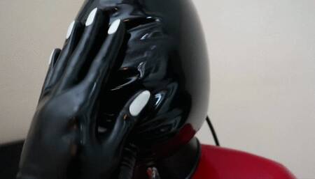 Rubberdoll in Inflatable Latex Hood Smothered Then Placed in Subjugation Hood with Nostril Tubes and Vibrated