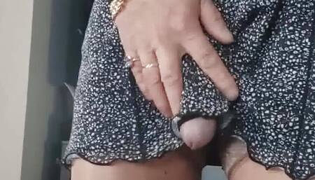 Nylon legs, high heels, clitoris