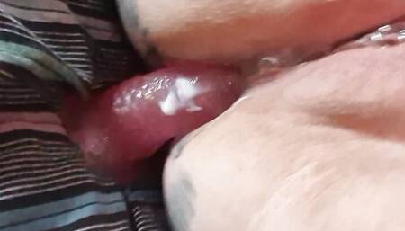 Orgasm with dildo in ass