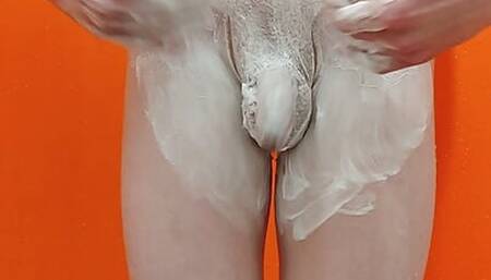 Twink Showers, Shaves and Shows Off