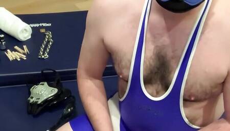 Horny wrestler punished by Coach for being late to practice