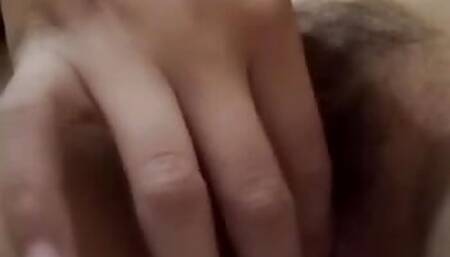 she touches her vagina saying my name until she cums