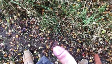 Risky Public Handjob - Old Cabin