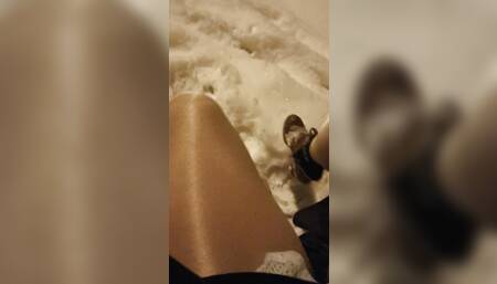 Nylon walk in the Snow