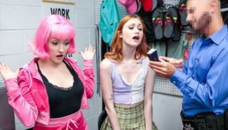 Sexy thieves making out then getting fucked