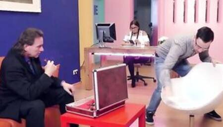 BUMSBUERO - Tight Vagina Holly Banks Takes Long Cock From German Salesman - LETSDOEIT