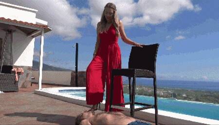 GABRIELLA - Holidays whit the slave - OUTDOOR Dirty soles licking, shoe worship