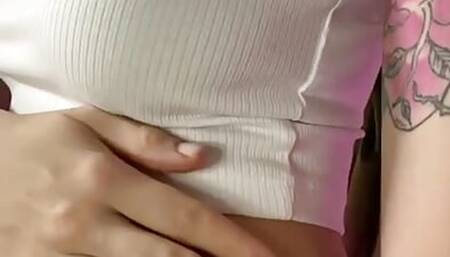 white shirt teasing