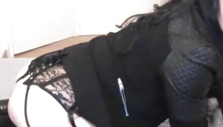 Natacha Mancinelli plays with her dildo