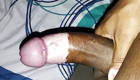 Handjob my big thick cock
