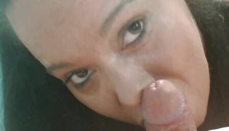 Giving him a wet slopping blow job till he cums. PART 1