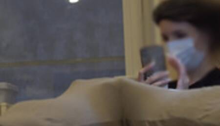 Bulge dick flash at a beautician appointment