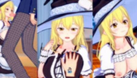 [Hentai Game Koikatsu! ]Have sex with Touhou Big tits Marisa Kirisame. 3DCG Erotic Anime Video.