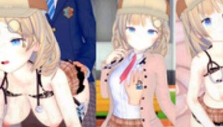 [Hentai Game Koikatsu! ]Have sex with Big tits Vtuber Watson Amelia.3DCG Erotic Anime Video.