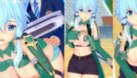 [Hentai Game Koikatsu! ]Have sex with Big tits SAO Shinon(ALO).3DCG Erotic Anime Video.