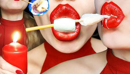 Sexually eating marshmallows 720p