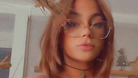 Feeling cute in my glasses and green lingerie