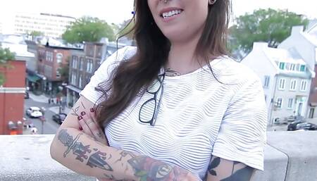 Shake the Snake - Cute Tattooed Babe gets her Mouth Pounded by Huge Dick