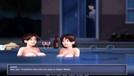 [Gameplay] Summertime Saga: Hot Cougar MILF's Got Caught Naked In The Pool Ep.186