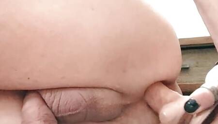 Sissy faggot bubblebutt dildo fun