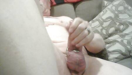 jerking off and cum with cock rings.