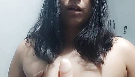 playing with my new dildo