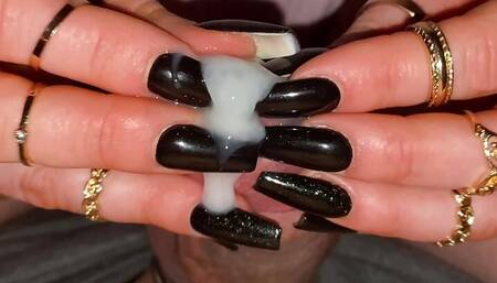 Handjob With My Long Nails Make Him Cum After Chastity Release I MyNastyFantasy