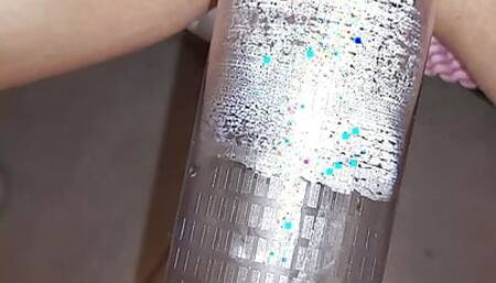 Very swollen pussy loves the penis pump