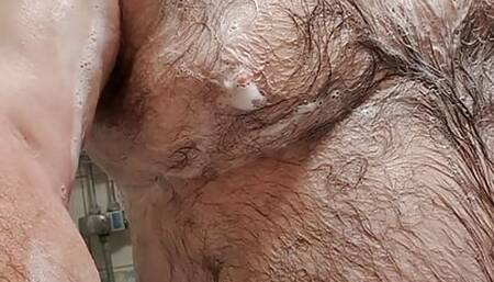 Taking a shower