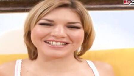 Huge Tit young woman wants the long penis at the casting