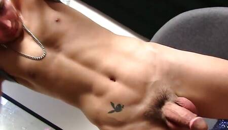 Fit Straight Guy Martin Jerking His Giant Pecker