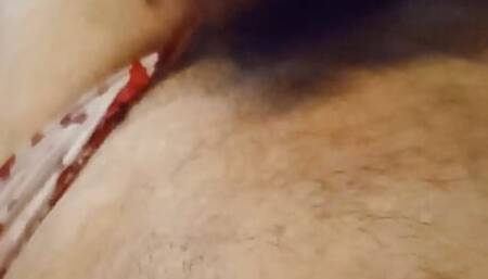 Thong and Victoria's Secret panties cum