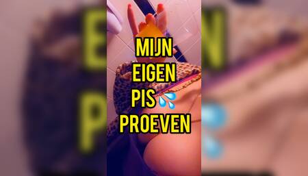 Mijn eigen Shemale pis proeven ????