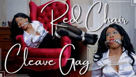 Red Chair Cleave Gag: BOUND BUSTY SECRETARY STRUGGLES & SQUIRMS IN 4K