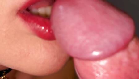 Student with big lips gave sexy close-up 4K natural