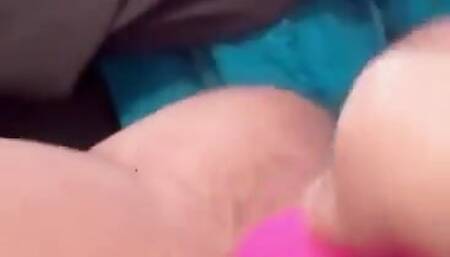 Miss69Peach solo-play with a vibrator