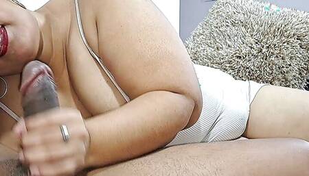 Stepson, before you go give me your dick. Part 1. I want to put it all in my mouth