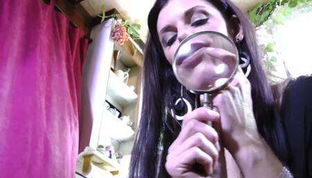 Madame Devil Order her Slave to Clean the Kitchen Floor with a Toothbrush while his Balls and Penis