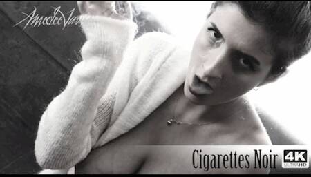 Cigarettes Noir (FHD) - Noir Dame Smoking Cigarillo and Flashing Bodacious Boobies!