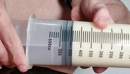 Request: Pudding Enema! 450ml 15fl oz up my Ass!