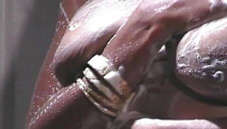 Black and white lesbians with big tits fuck with a strap on