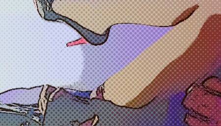 Comic dildo fuck