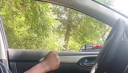 Cruising grandpa with big dick makes young bbc cum